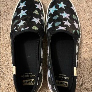 Keds Kate Spade ♠️ Black Star Slip-On Shoes